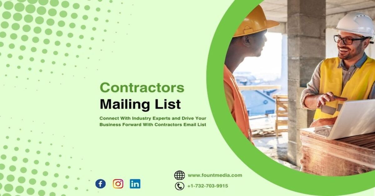 Contractors Email List | Email List of Contractors - FountMedia